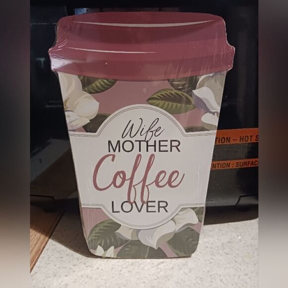 3 for 26 - NEW Wife, Mother, Coffee Lover Home Decor Frame - Picture 1 of 3